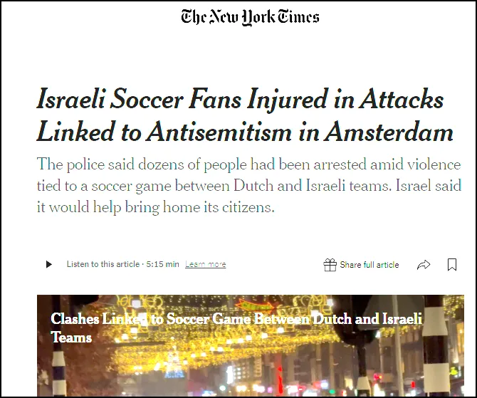 Maccabi Tel Aviv Onschuldige Israëliërs, Slechte Arabieren? Hoe De Media Het Amsterdamse Voetbalgeweld Scriptten INDIGNATIE AI & Politiek