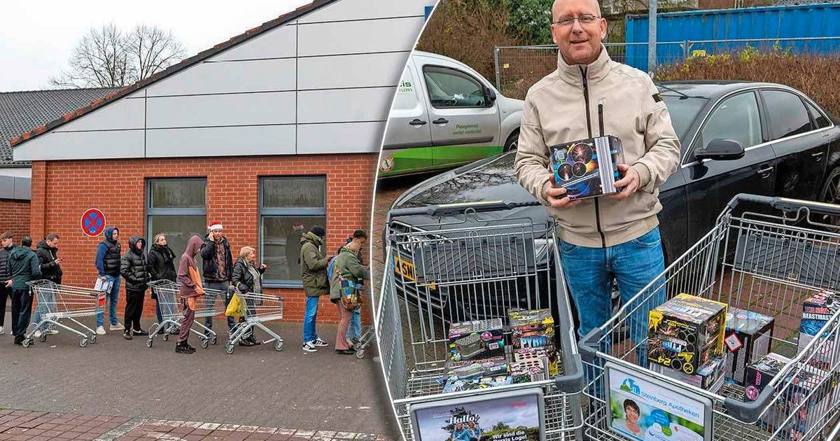 Rotjes, knalstrengen en enkelschotsbuizen, bij de oosterburen mag dat vuurwerk wel: ’Ik heb iets meer bij me dan 25 kilo’