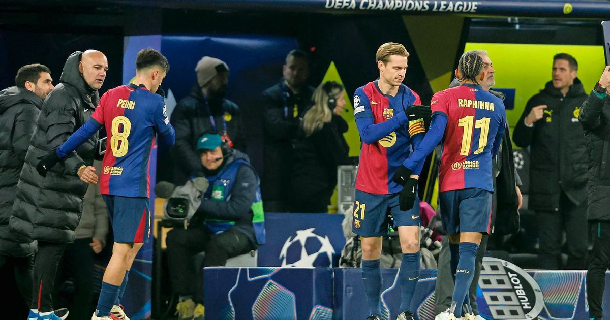 FC Barcelona met invaller Frenkie de Jong pakt drie punten in spectaculair duel bij Borussia Dortmund